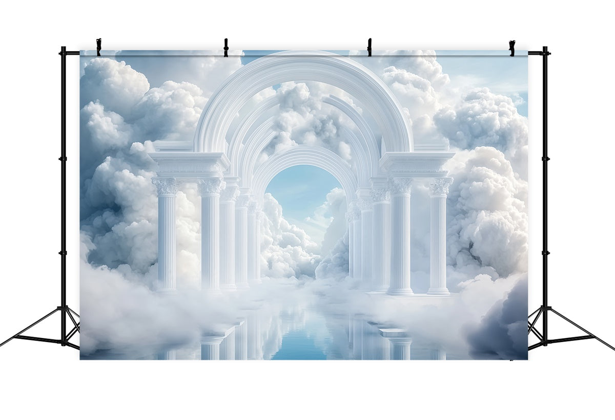 Wolken Backdrop Himmlischer Torbogen Palast Fotohintergrund BRP57-216