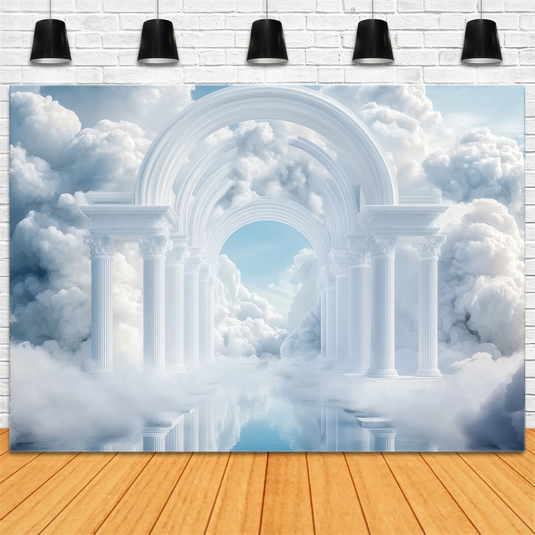 Wolken Backdrop Himmlischer Torbogen Palast Fotohintergrund BRP57-216