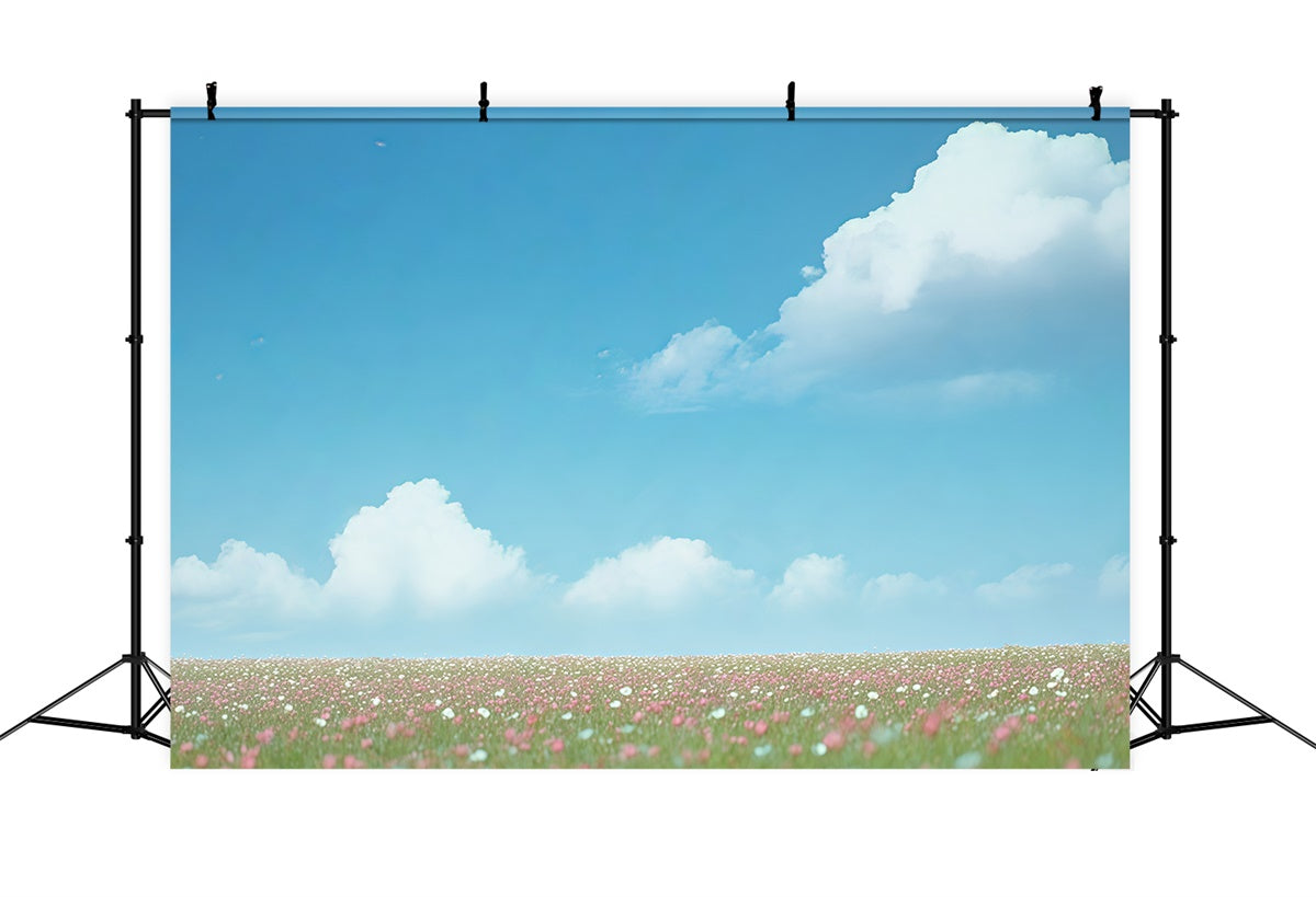 Blauer Himmel Backdrop Sonnenschein Wild Bloom Fotohintergrund BRP57-225