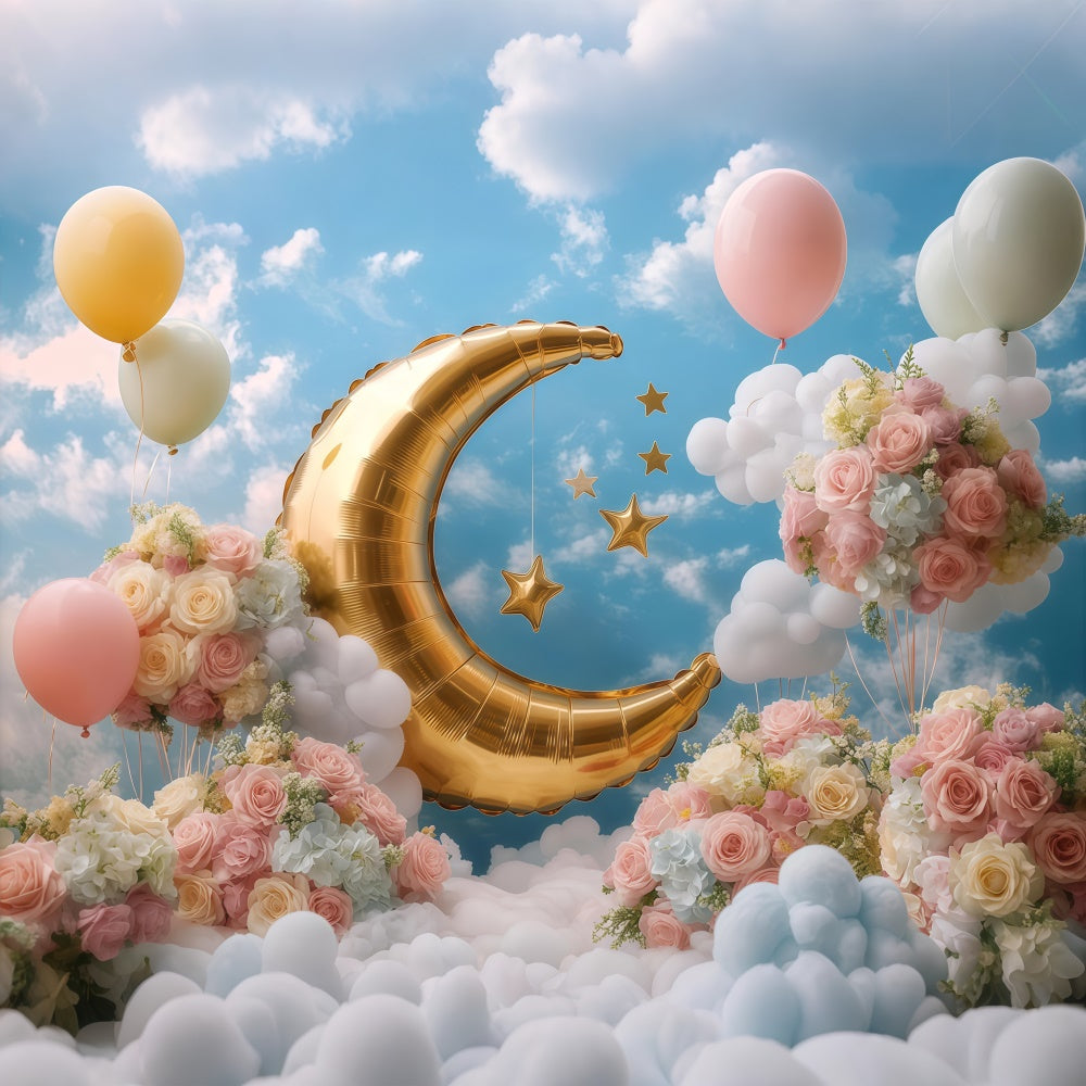 Himmel Backdrops Crescent Dream Ballon Foto Hintergrund BRP57-229
