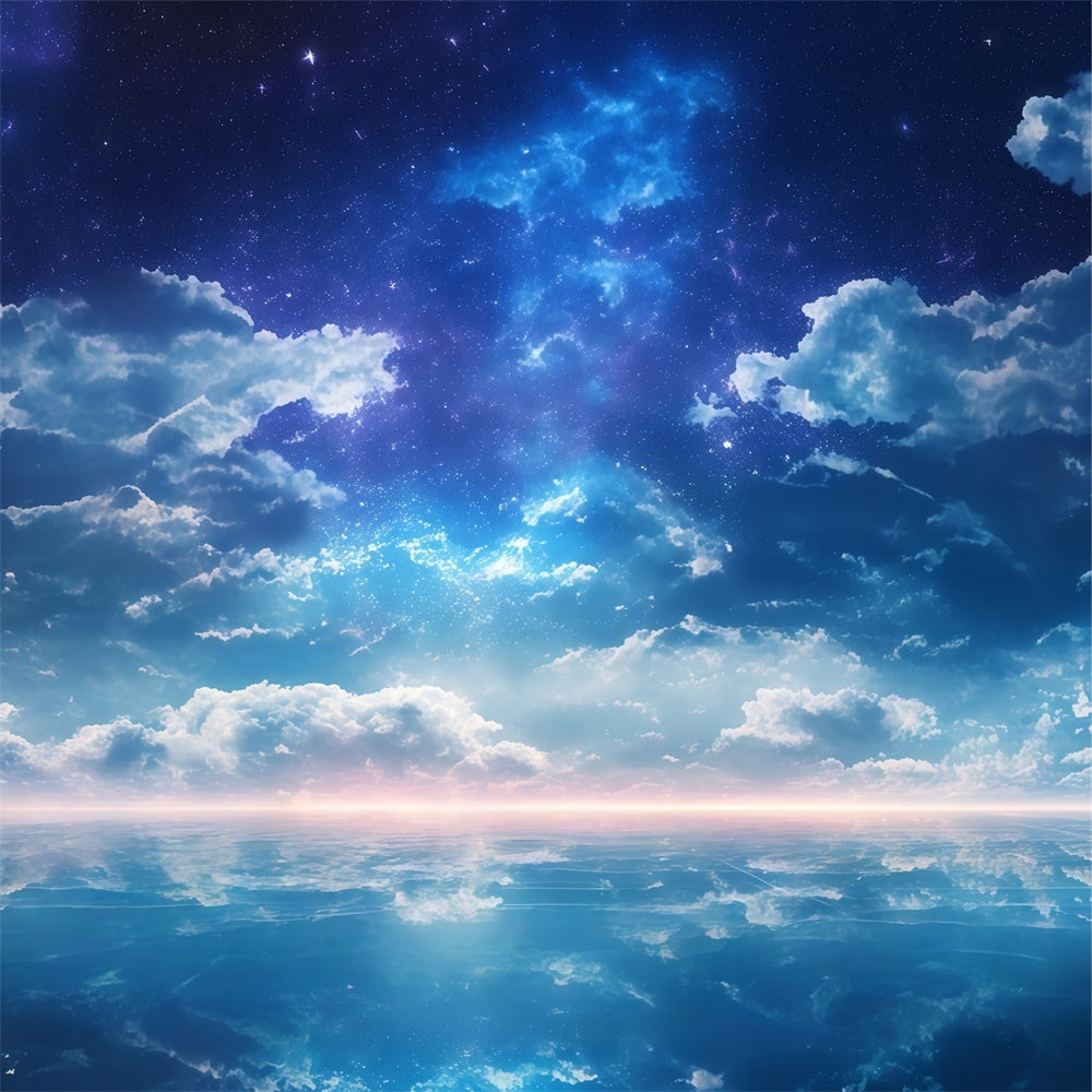 Sky Backdrop Galactic Peace Reflexion Foto Hintergrund BRP57-232
