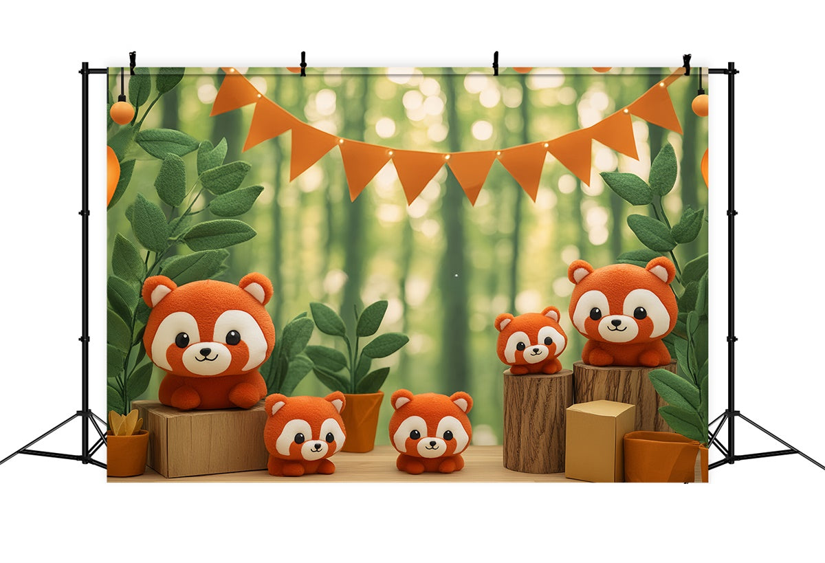 Neugeborene Backdrop Woodland Baby Panda Cute Backdrop BRP57-255