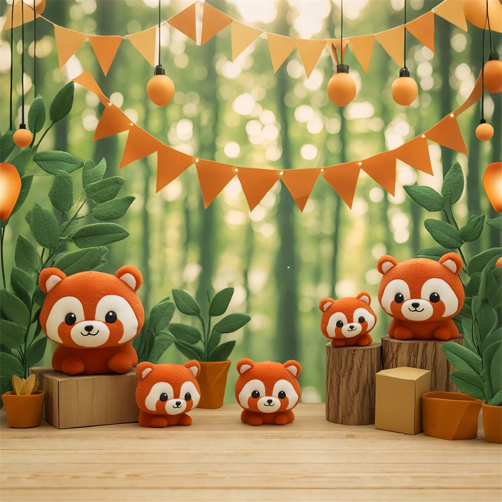 Neugeborene Backdrop Woodland Baby Panda Cute Backdrop BRP57-255