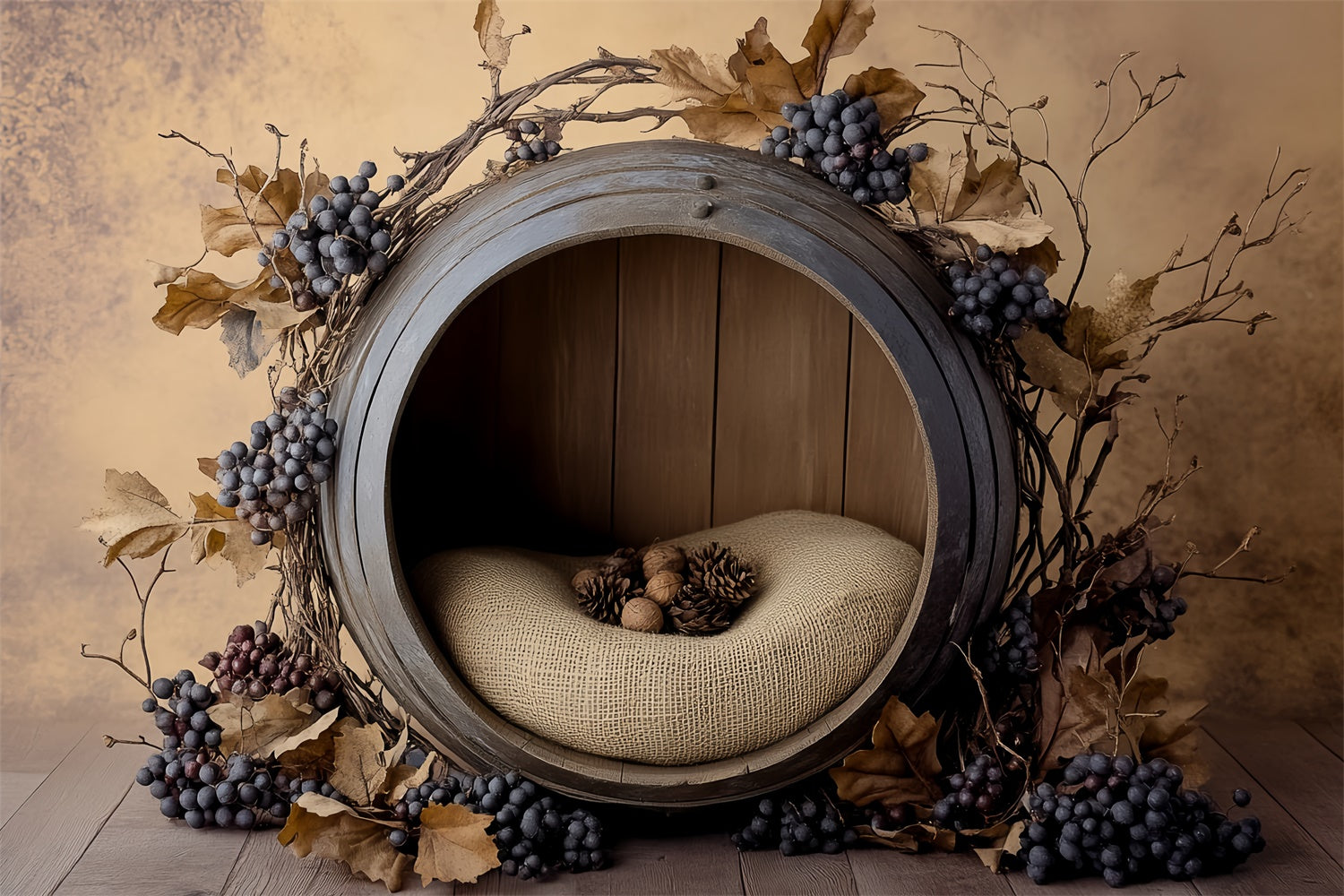 Neugeborenen-Fotohintergrund Weinberg Baby Wiege Hintergrund BRP57-267