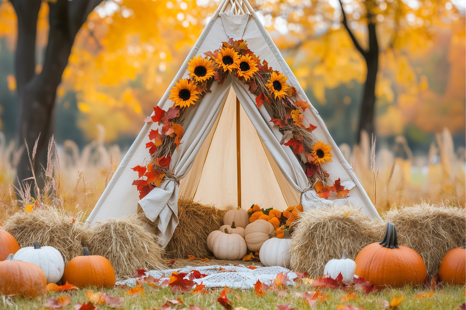 Neugeborenen-Fotografie-Hintergrundkulissen Ahorn-Glühzelt-Hintergrundkulisse BRP57-268
