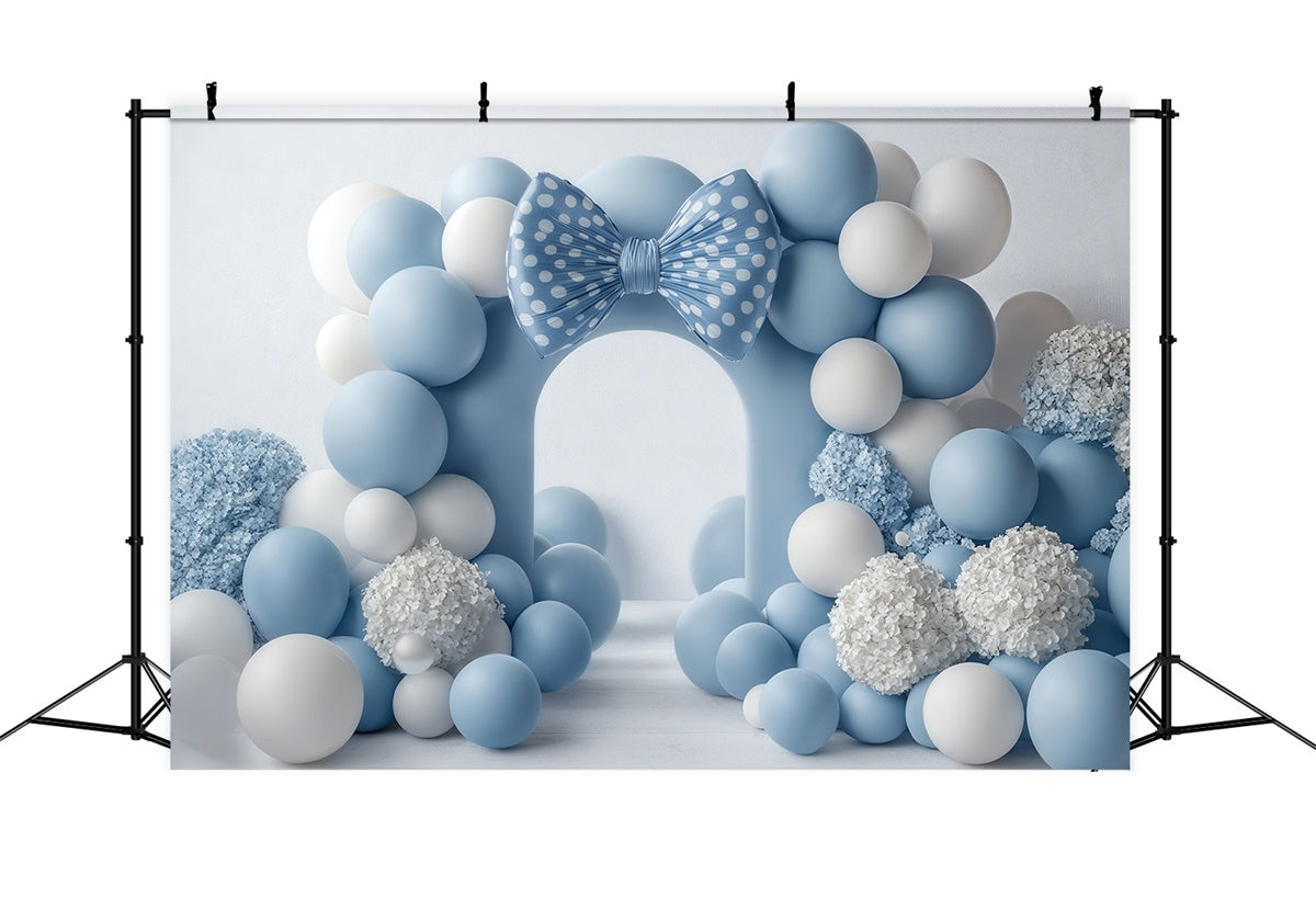 Neugeborenen-Fotokulisse Soft Blue Welcome Backdrop BRP57-280
