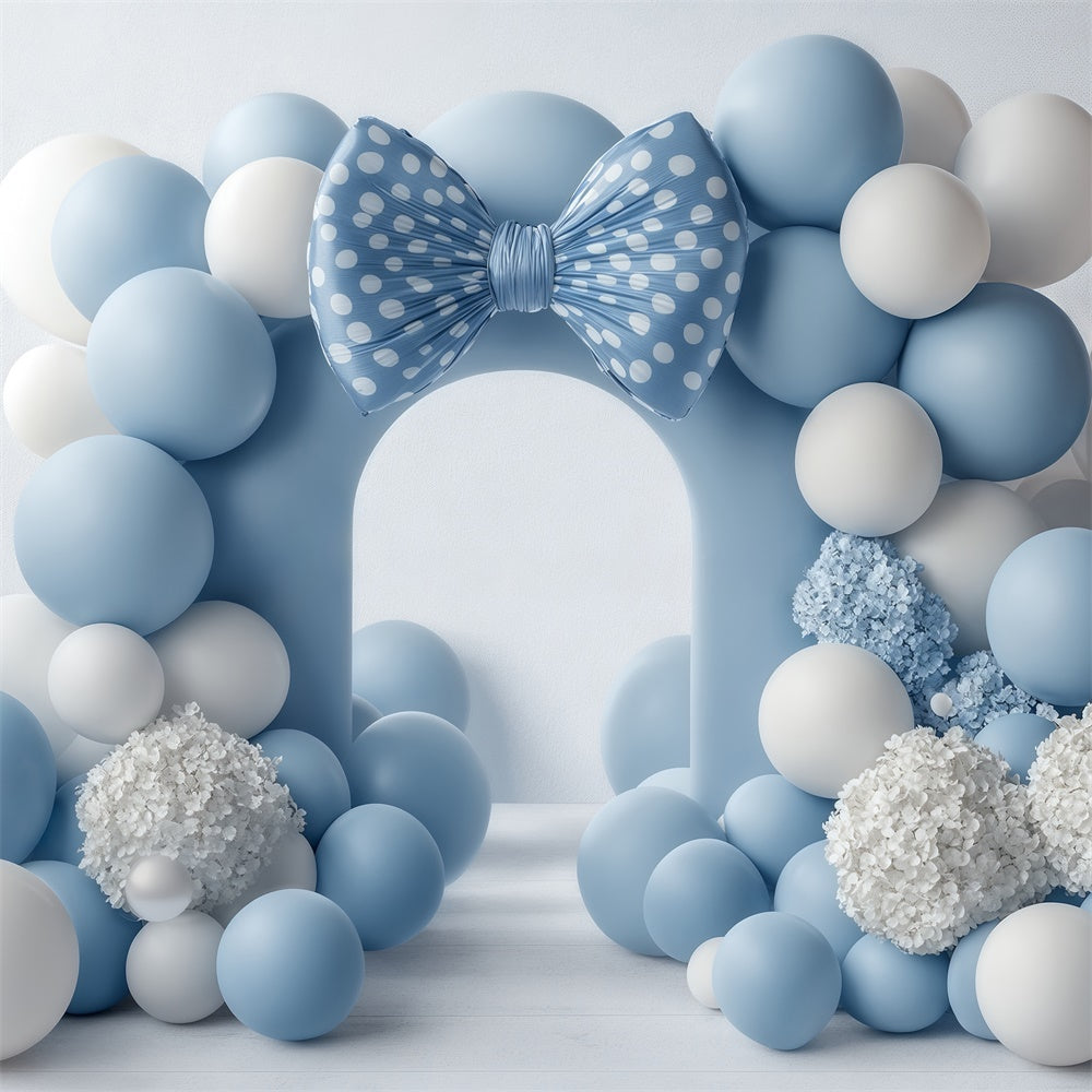 Neugeborenen-Fotokulisse Soft Blue Welcome Backdrop BRP57-280