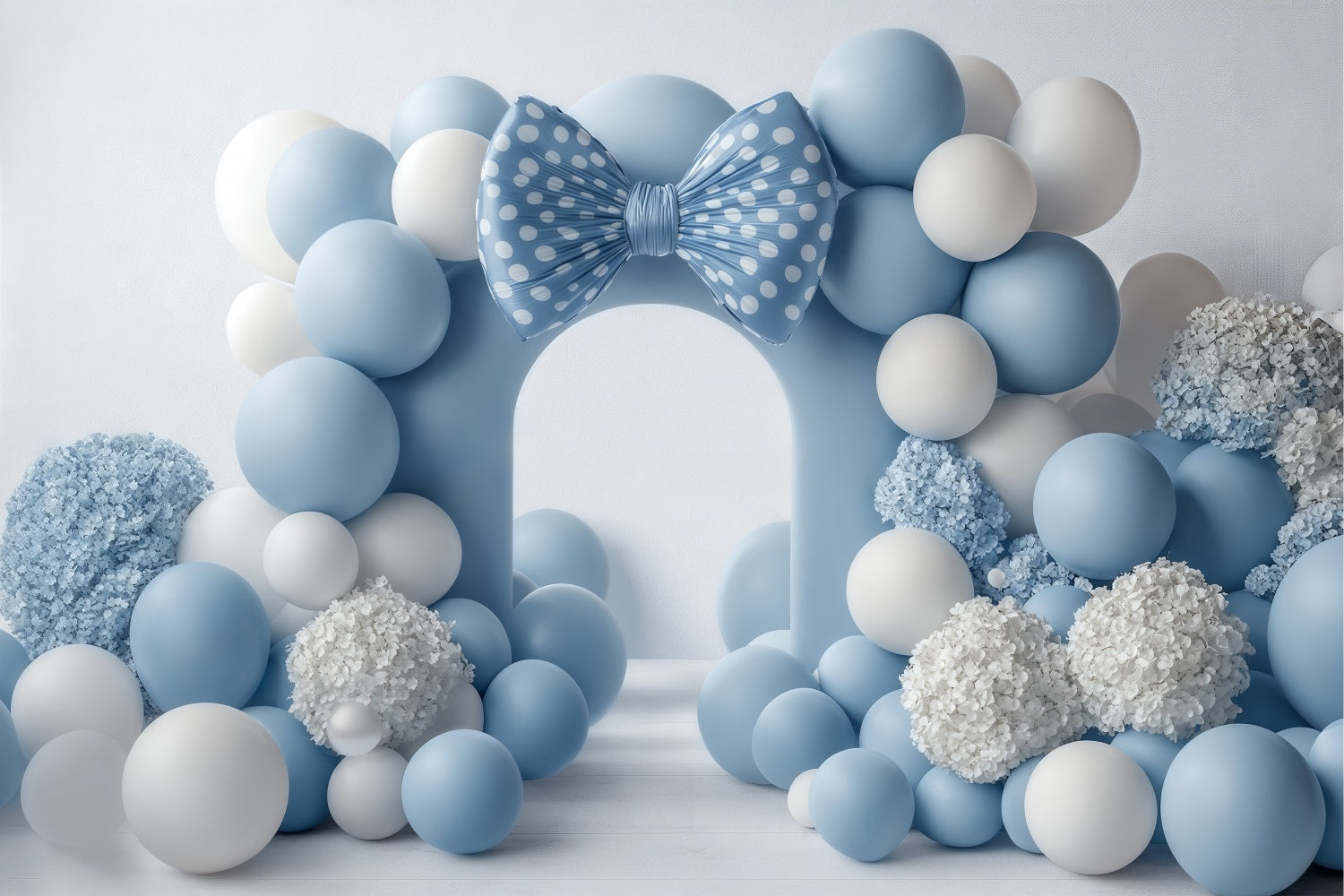 Neugeborenen-Fotokulisse Soft Blue Welcome Backdrop BRP57-280