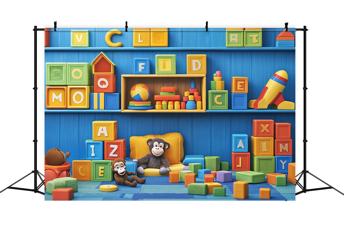 Neugeborene Backdrop Regenbogen Buchstaben Zimmer niedlich Backdrop BRP57-283