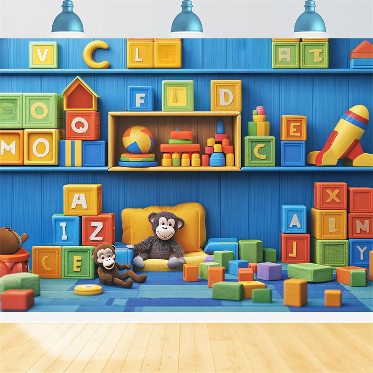 Neugeborene Backdrop Regenbogen Buchstaben Zimmer niedlich Backdrop BRP57-283