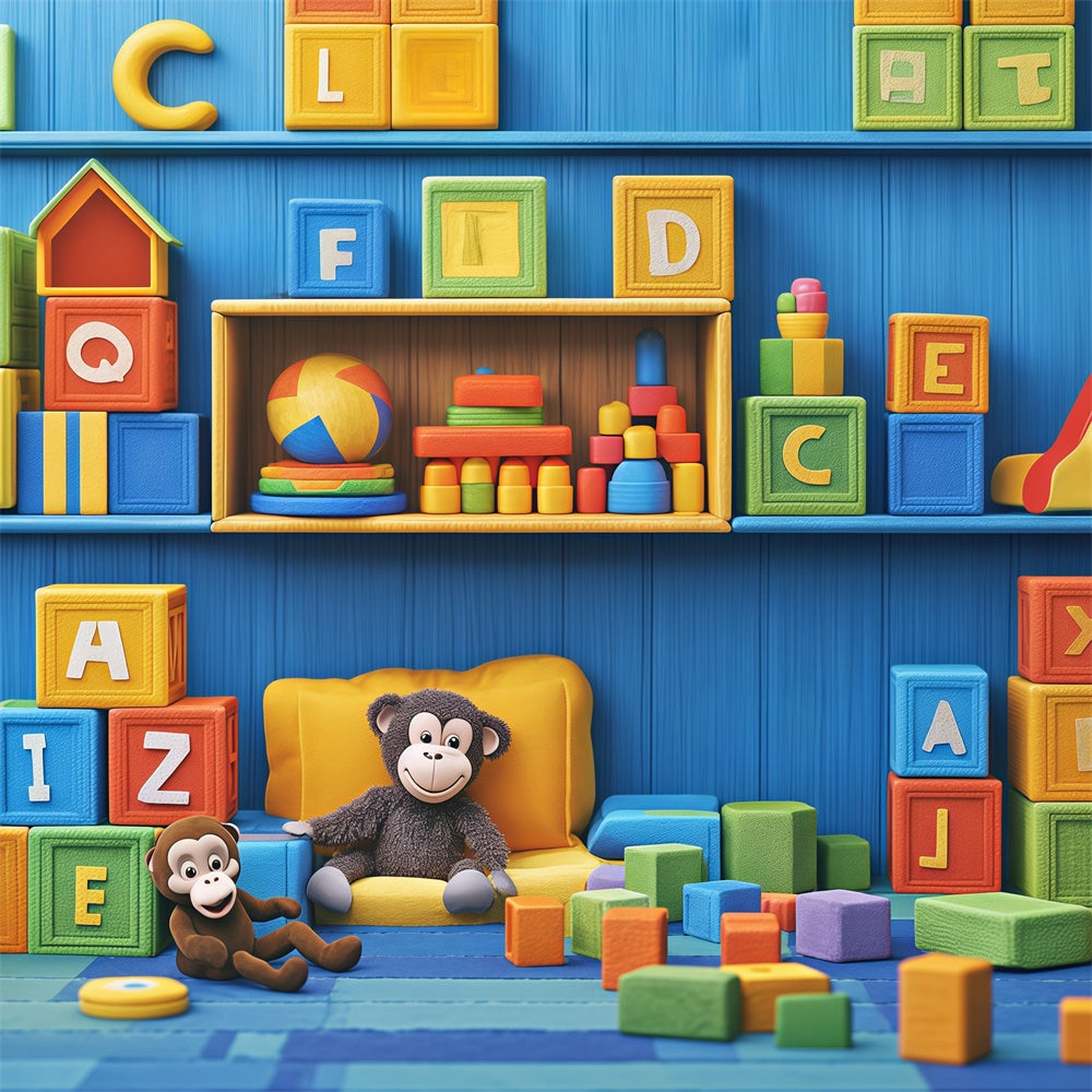 Neugeborene Backdrop Regenbogen Buchstaben Zimmer niedlich Backdrop BRP57-283