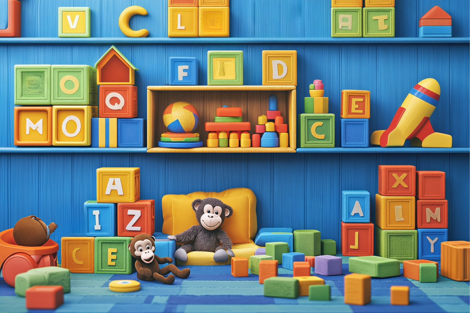 Neugeborene Backdrop Regenbogen Buchstaben Zimmer niedlich Backdrop BRP57-283