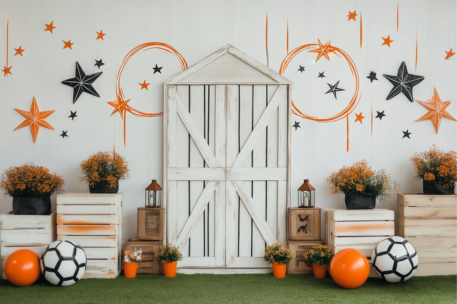 Sport Fotohintergrund Fußball Party Scheune Hintergrund BRP57-298
