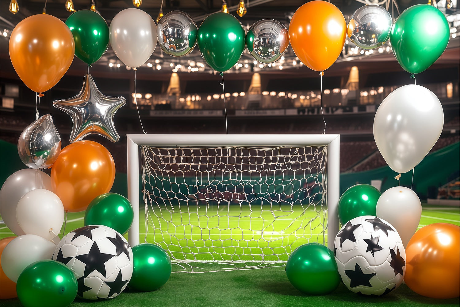 Sport-Themenhintergrund Funkelndes Stadion Partyhintergrund BRP57-307