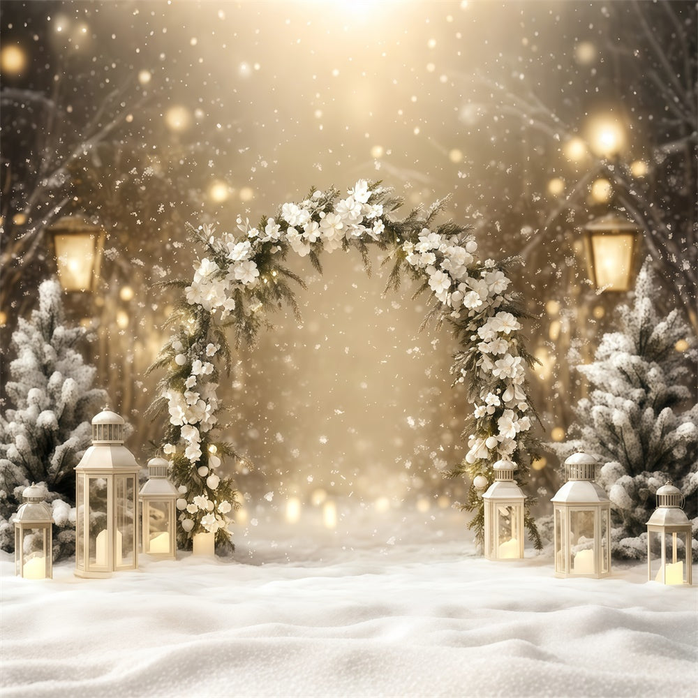 Winter Fotokulisse Eleganz Laternenpfad Kulisse BRP57-353