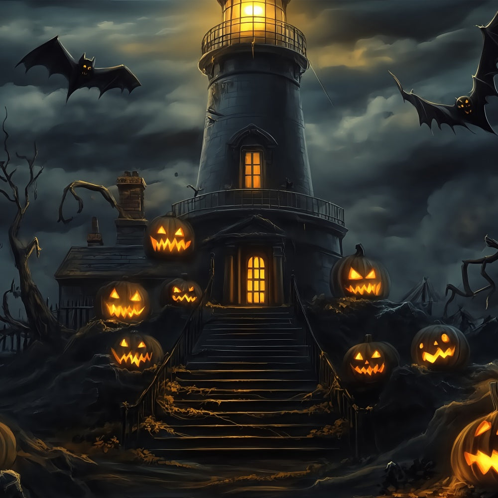 Halloween Foto Booth Hintergrund Spooky Laterne Schritte Hintergrund BRP57-64