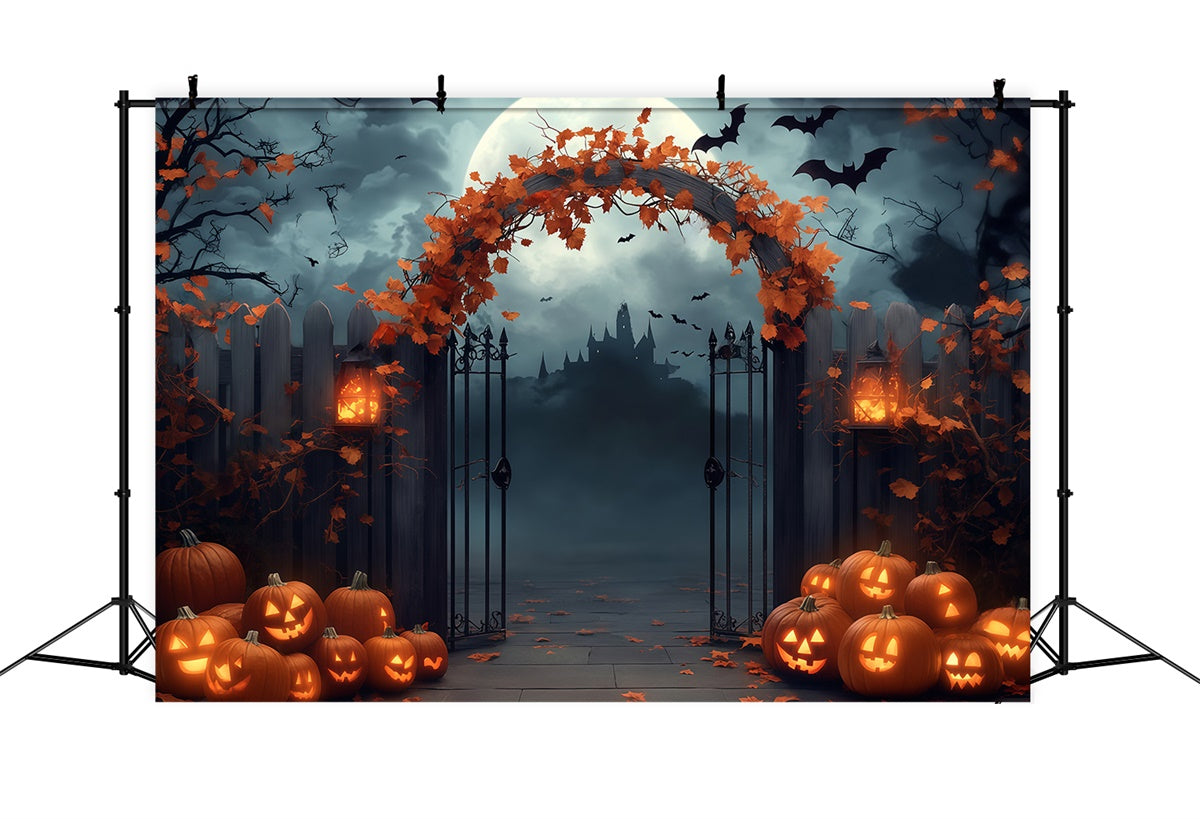 Halloweenkulissen für Fotos Gothic Iron Portal Backdrop BRP57-65