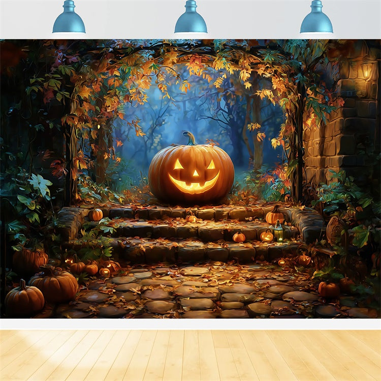 Halloween Fotografie Hintergrund Rustikaler Herbstzauber Hintergrund BRP57-67