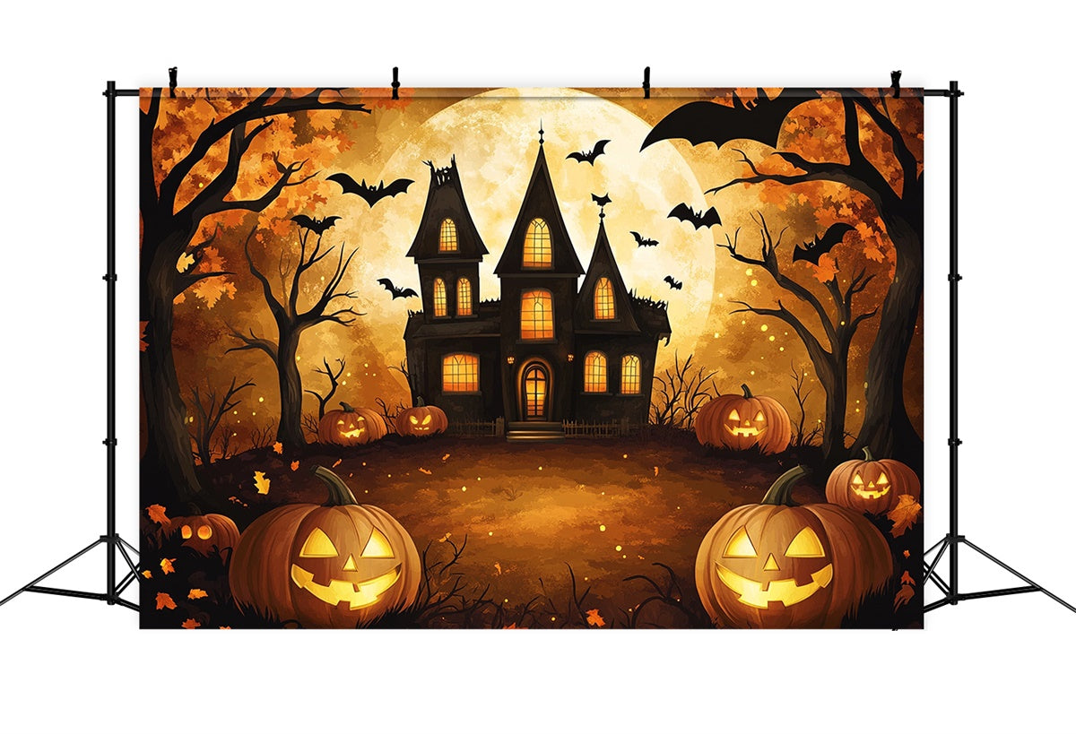 Spukhaus Backdrop Spooky Cartoon Manor Backdrop BRP57-72