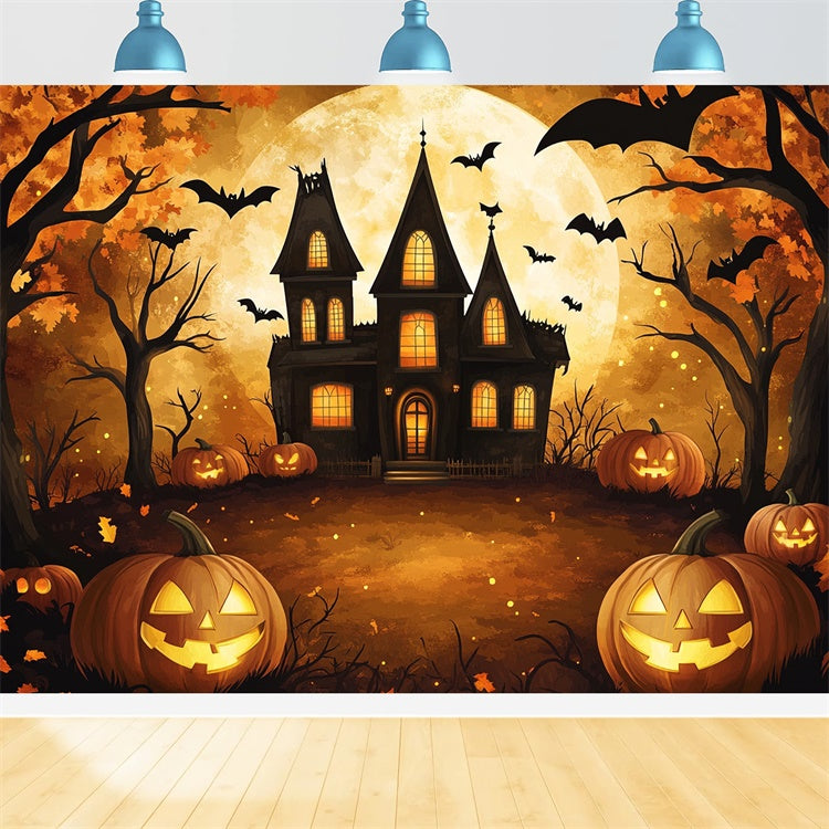 Spukhaus Backdrop Spooky Cartoon Manor Backdrop BRP57-72