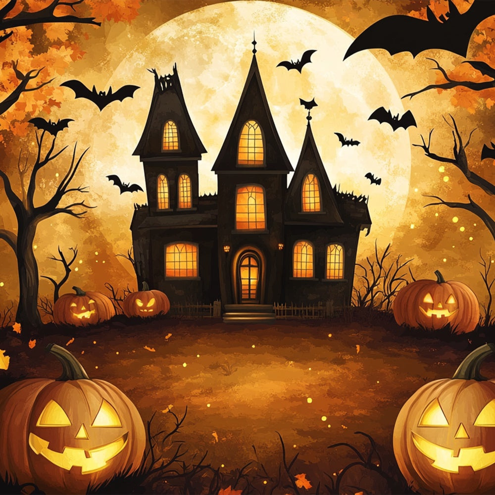 Spukhaus Backdrop Spooky Cartoon Manor Backdrop BRP57-72