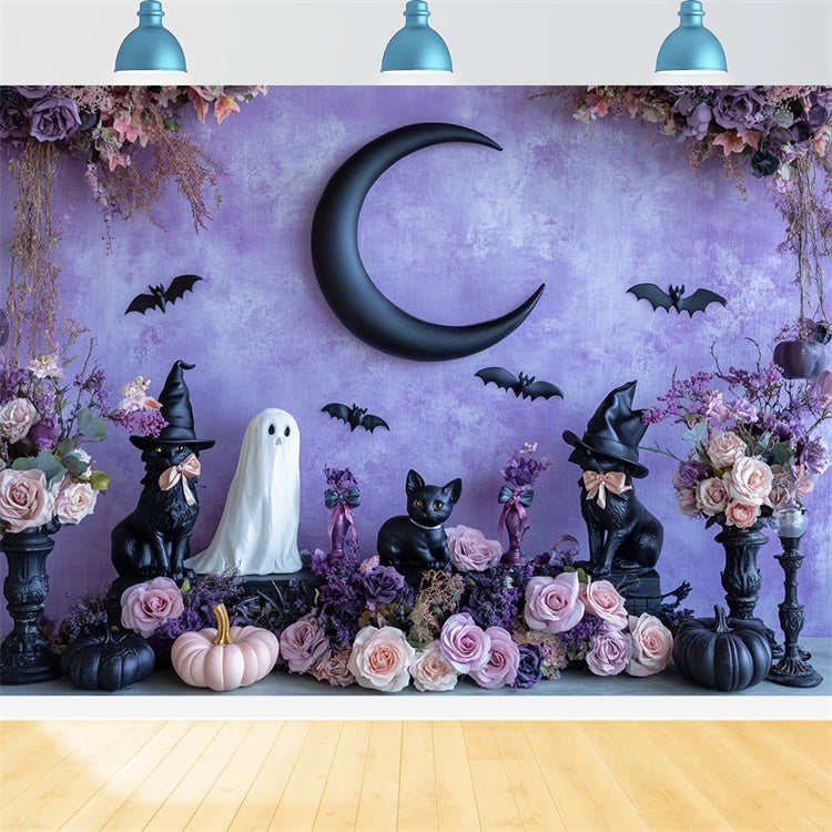 Halloween Wandhintergrund Verhexte Blüten Haustierhintergrund BRP57-76