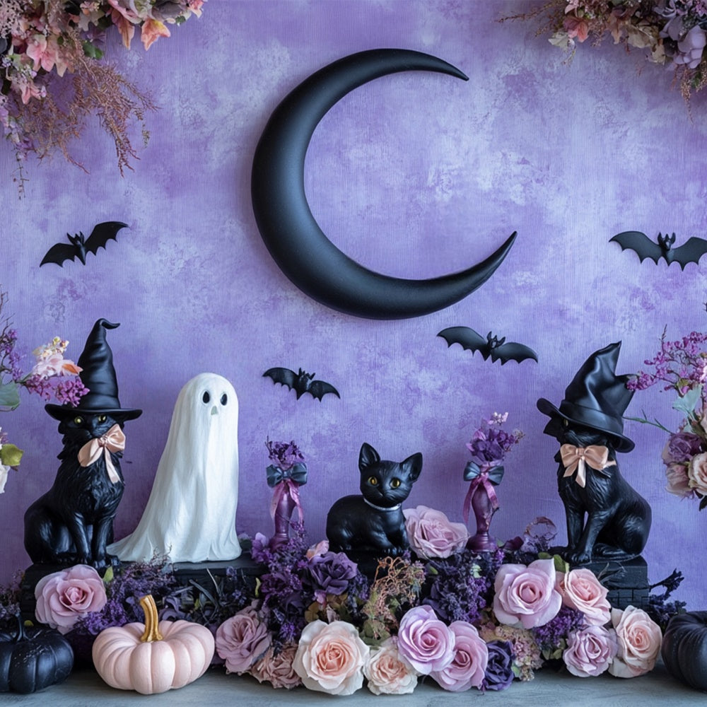 Halloween Wandhintergrund Verhexte Blüten Haustierhintergrund BRP57-76