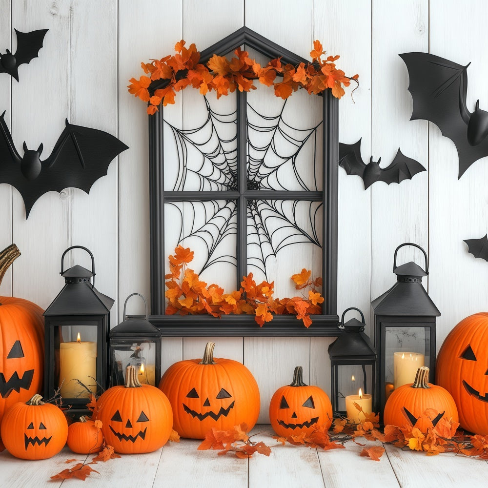 Halloween Wall Backdrop Gemütliche Kerze Kürbis Backdrop BRP57-80