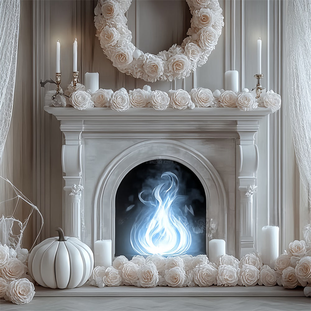 Halloween Backdrops Geisterhafte Eleganz Kamin Backdrop BRP57-94