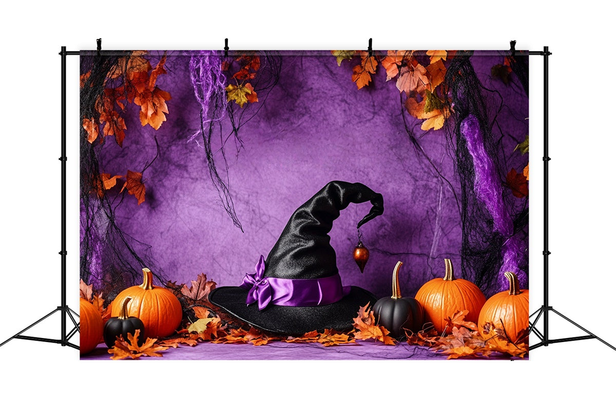 Halloween Fotokulisse Schwarze Magie Goldene Blätter Kulisse BRP57-99