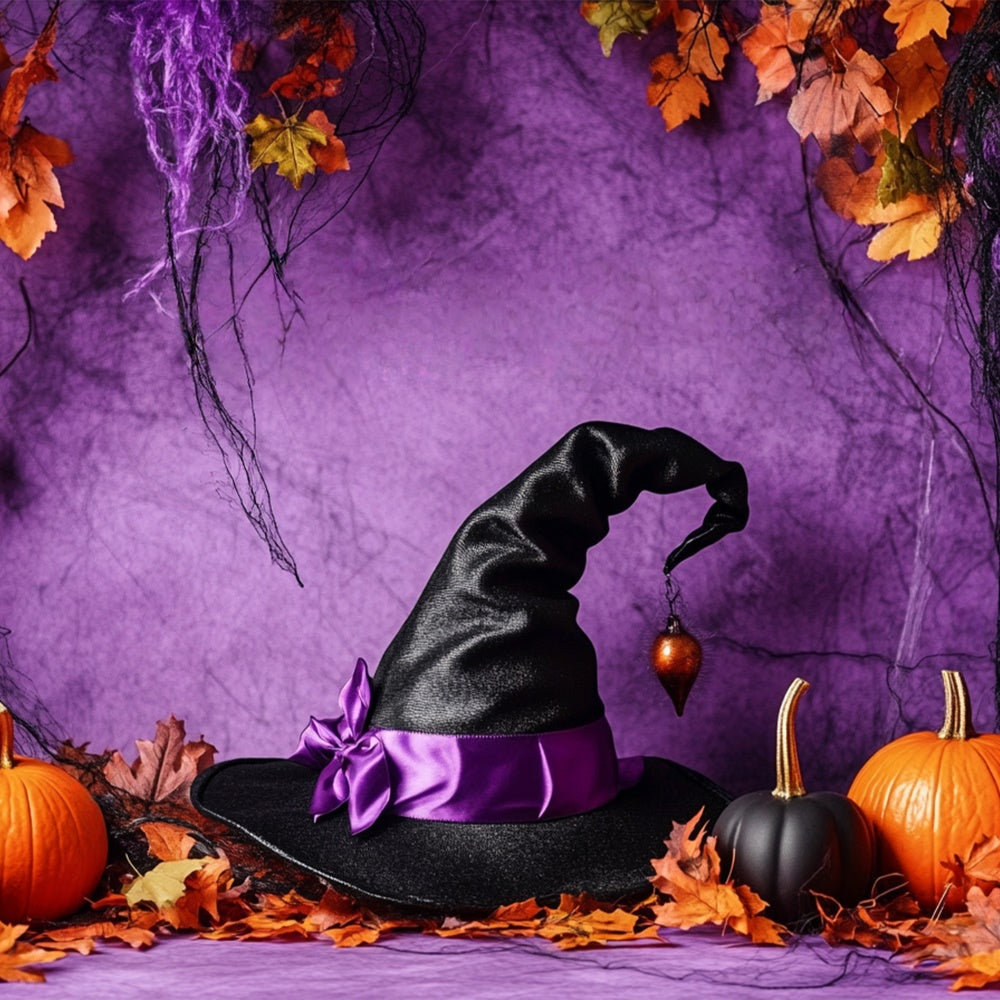 Halloween Fotokulisse Schwarze Magie Goldene Blätter Kulisse BRP57-99