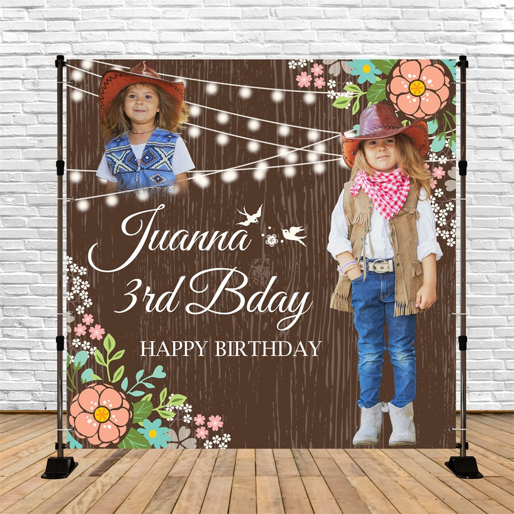 Custom Birthday Backdrops Rustikale Rodeo Geburtstag Backdrop BRP6-100