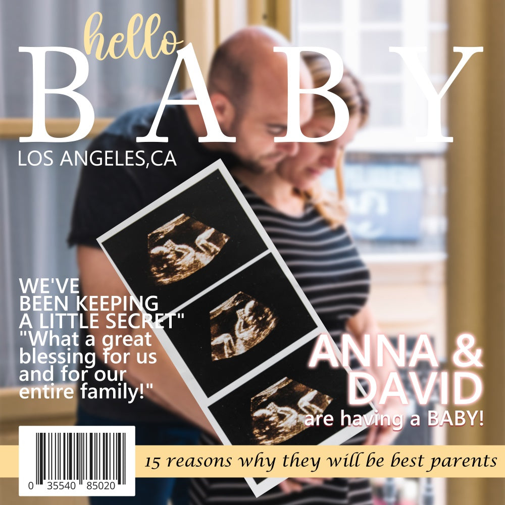 Baby Shower Backdrops Magazin Cover Personalisierte Backdrop BRP6-18