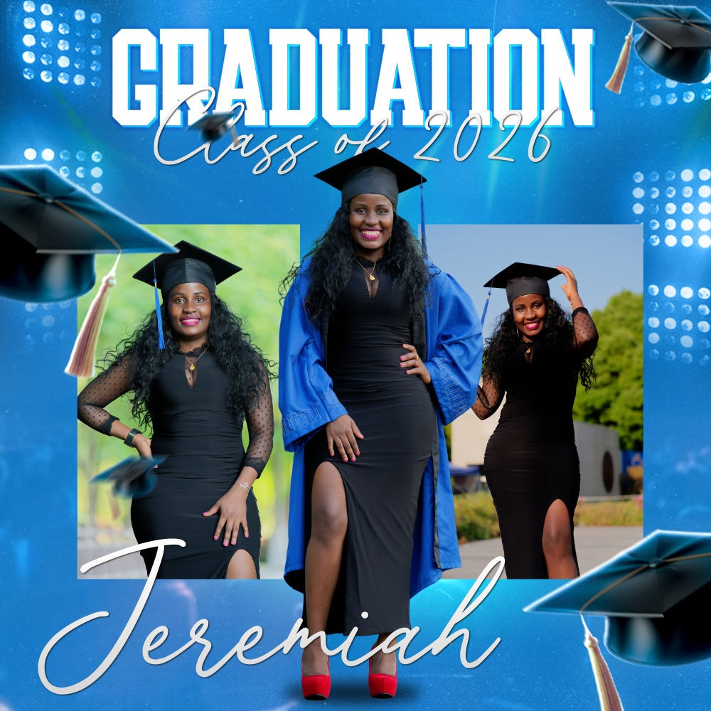 Personalisierte Graduation Backdrop Stadion Lichter Party Graduation Backdrop BRP6-199