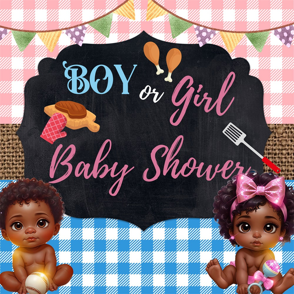 Baby Shower Fotokulisse Cookout Fun Bash Individuell gestaltete Kulisse BRP6-209