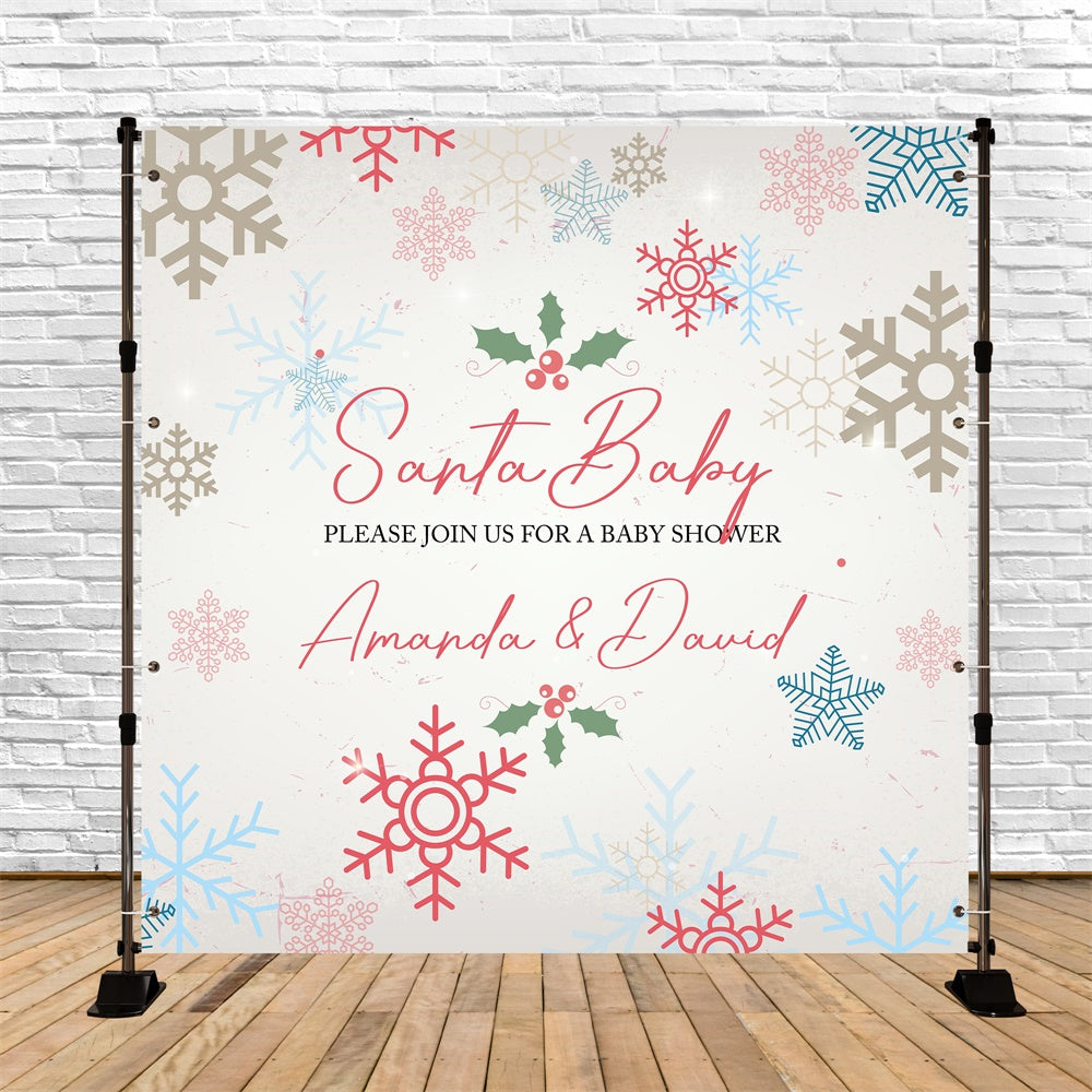 Individueller Hintergrund für Babyparty Frostig glitzernder Weihnachtshintergrund BRP6-21