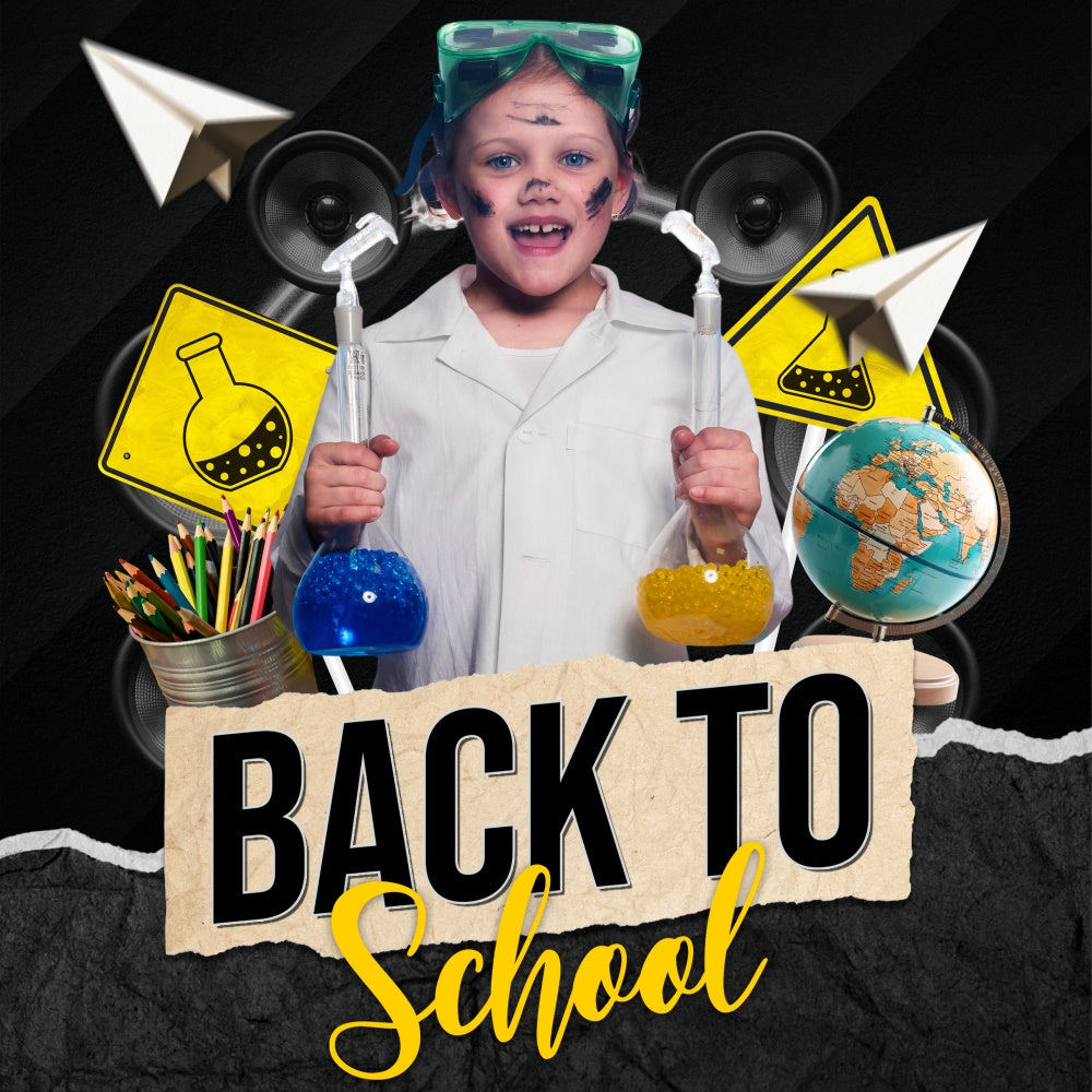 Back To School Backdrop Wissenschaft Star Chemie Customized Backdrop BRP6-35