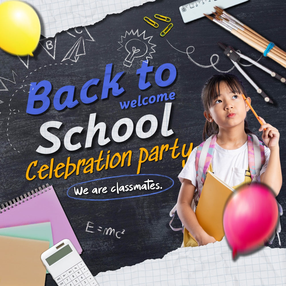 Back To School Kreidetafel Backdrop Klassenzimmer Party Custom Backdrop BRP6-43