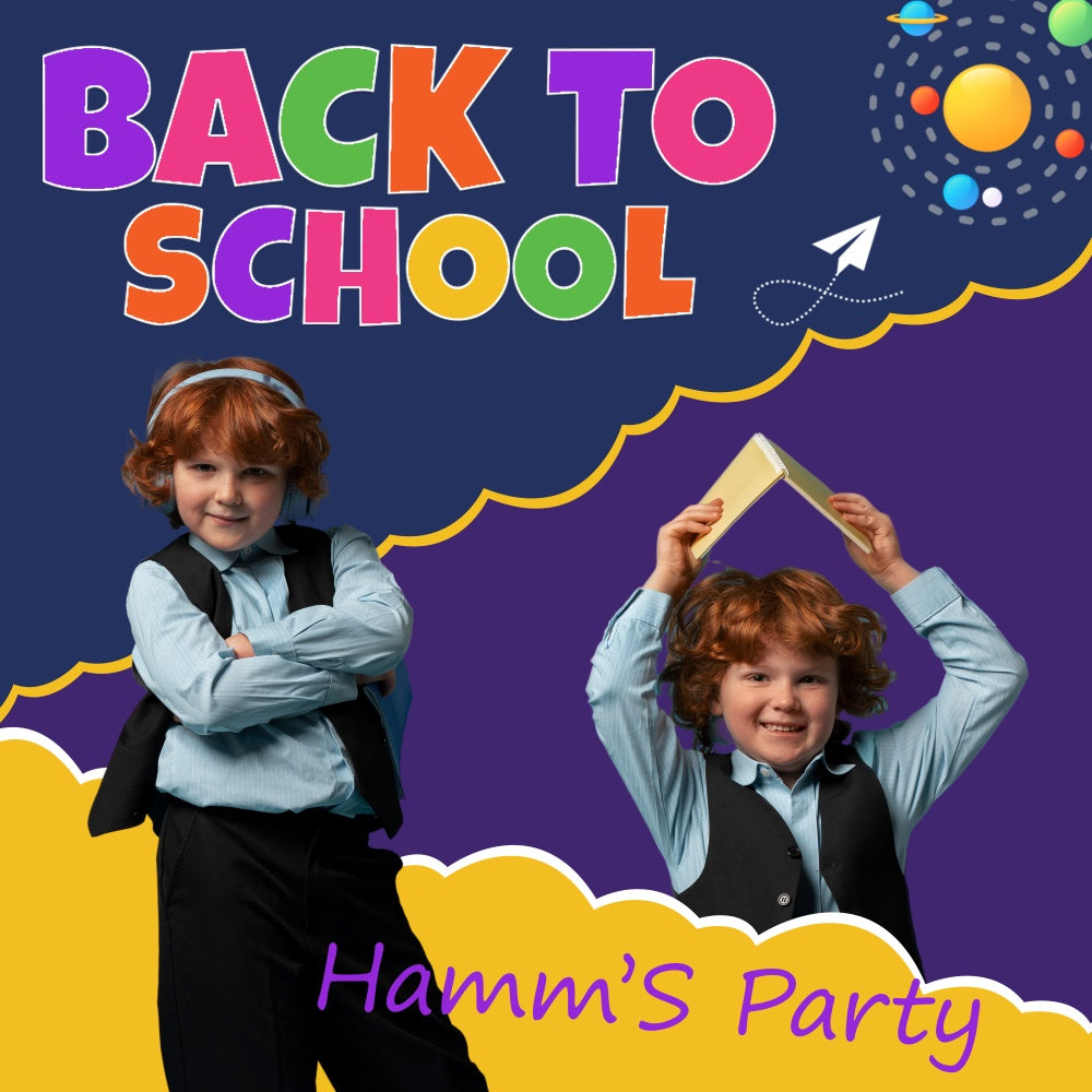 Back To School Backdrops Planet Klasse Party Customized Backdrop BRP6-46