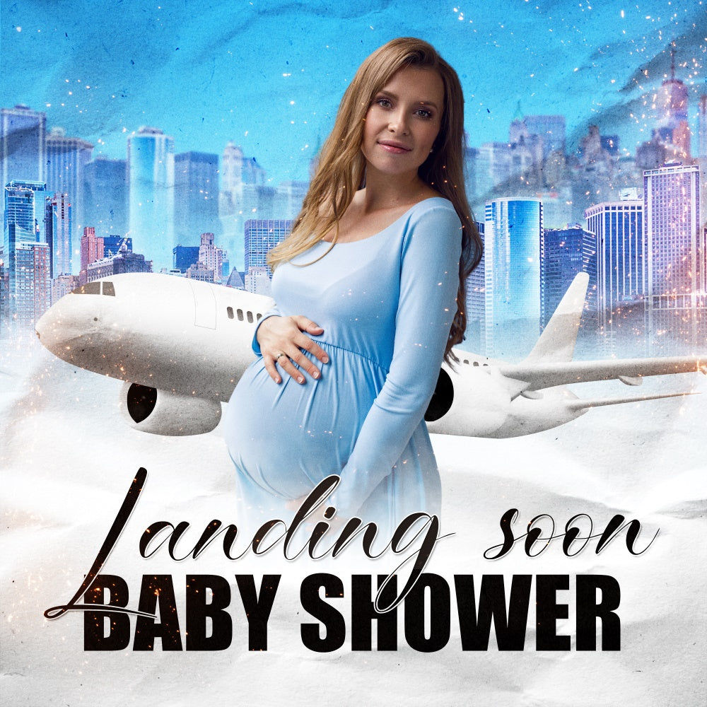 Backdrops für Baby Shower Wolkenreise Individueller Backdrop BRP6-6
