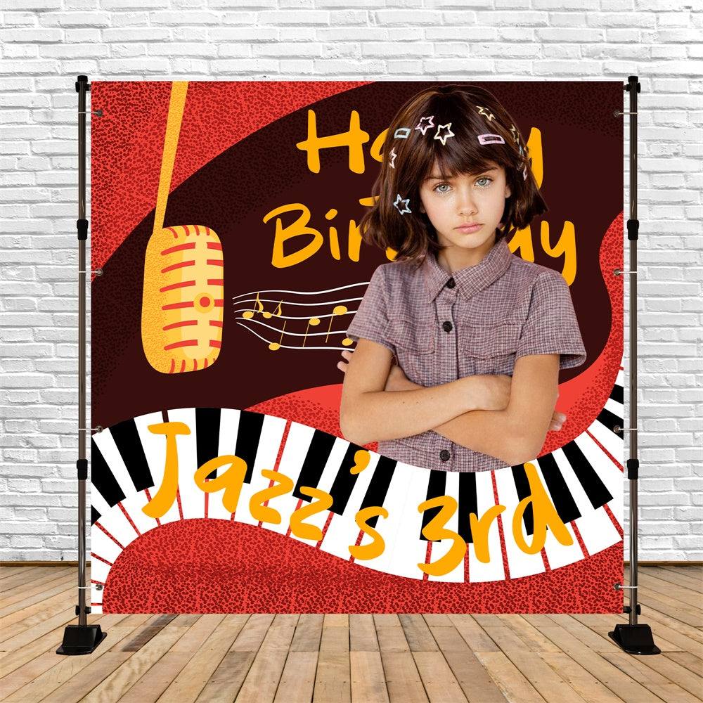 Geburtstag Backdrop Ideen Groovy Noten 3. Personalisierte Backdrop BRP6-63