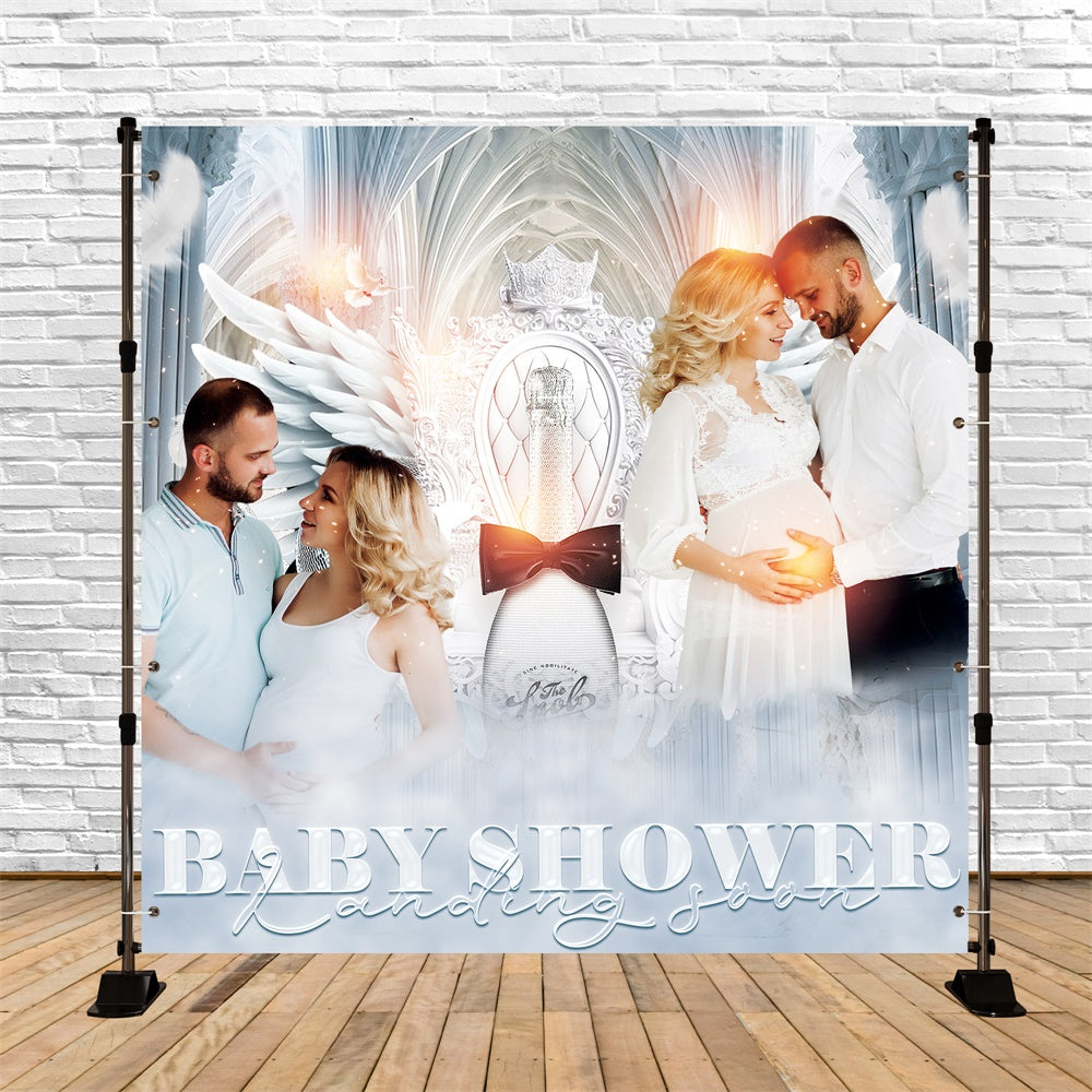 Baby Shower Backdrop Royal Champagner Personalisierte Backdrop BRP6-7