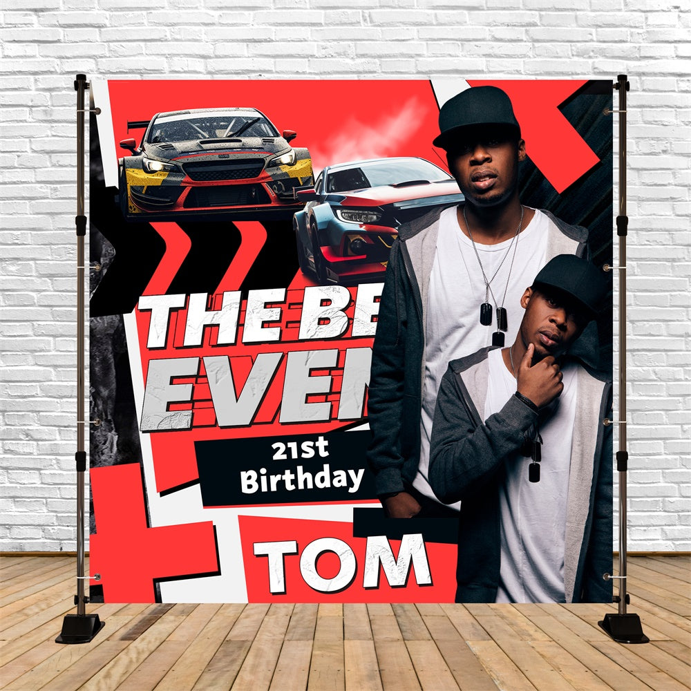 21. Geburtstag Backdrop Racer Celebration Custom Backdrop BRP6-77