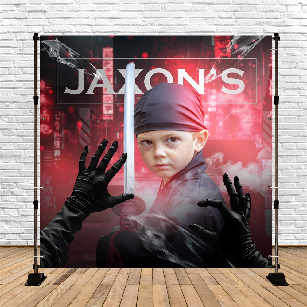 Geburtstag Party Backdrop Sword Smoke Personalisierte Backdrop BRP6-80