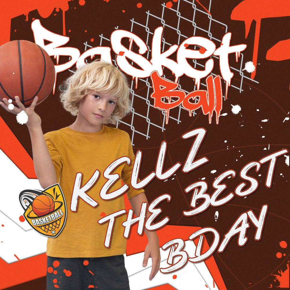 Happy Birthday Backdrops Street Hoop Bash Individuelles Backdrop BRP6-92