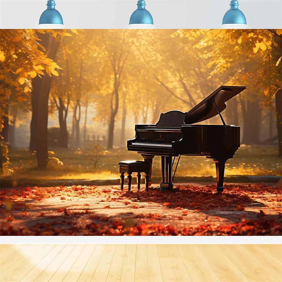 Herbst Harmonie Piano Park Hintergrund für die Fotografie BRP7-195