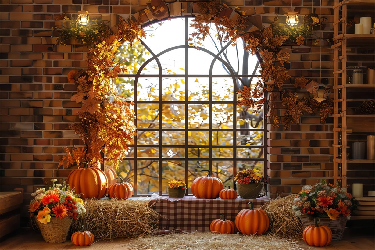 Herbstliche Ernte Schaufenster Kulisse für Fotografie BRP7-203