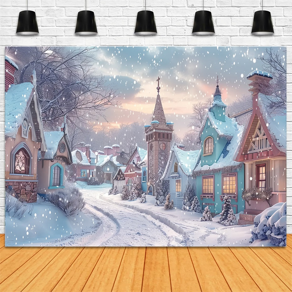 Weihnachts-Märchen-Dorf Hintergrund BRP8-17