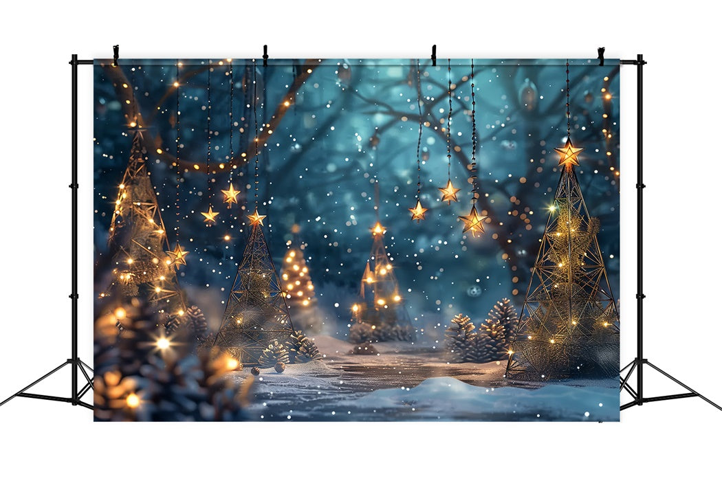 Weihnachten Enchanted Forest Lights Hintergrund BRP8-25