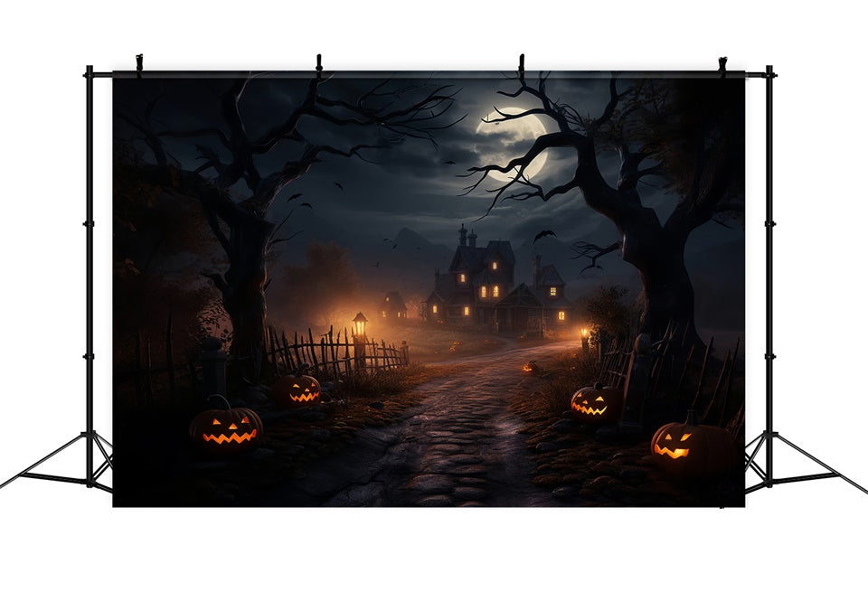 Düstere Halloween Nacht Spukhaus Hintergrund BRP8-261